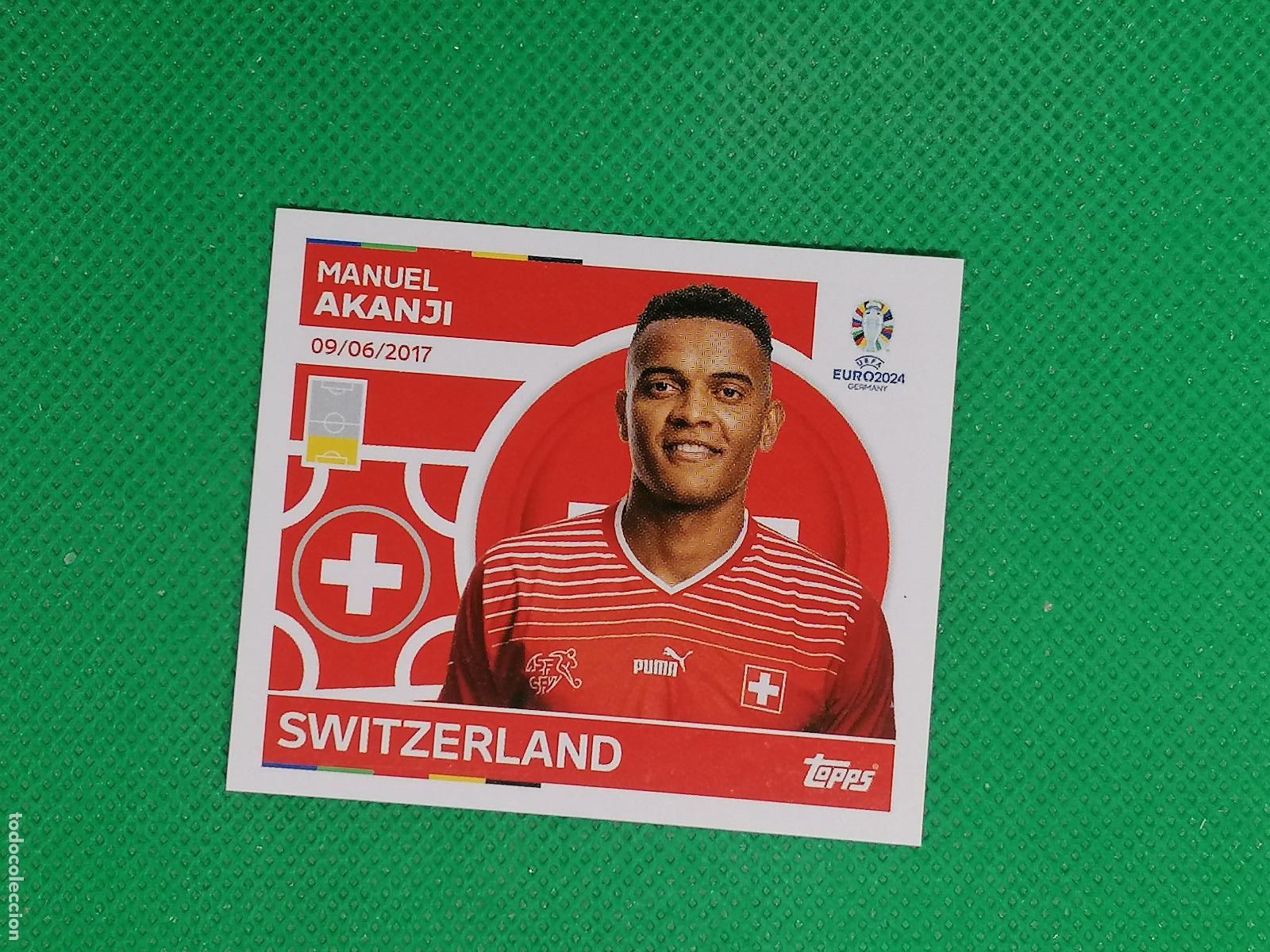 Cromos de F&uacute;tbol: SUI 6 SUI6 MANUEL AKANJI SUIZA ⚽ TOPPS EURO 2024 24 GERMANY STICKERS ⚽