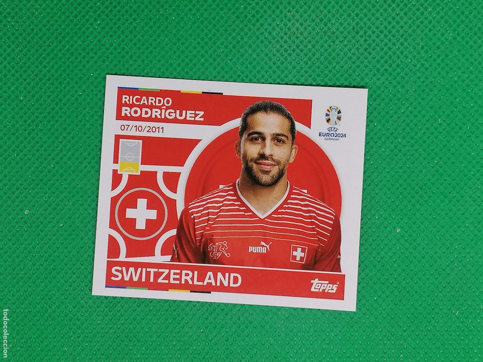 Cromos de F&uacute;tbol: SUI 7 SUI7 RICARDO RODRIGUEZ SUIZA ⚽ TOPPS EURO 2024 24 GERMANY STICKERS ⚽