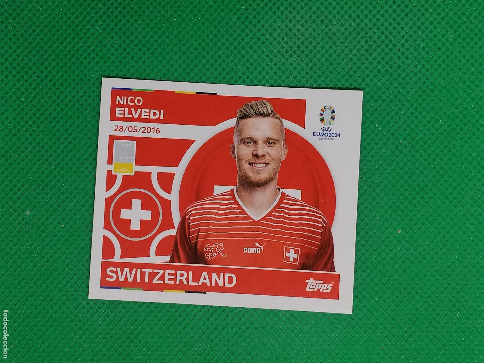 Cromos de F&uacute;tbol: SUI 8 SUI8 NICO ELVEDI SUIZA ⚽ TOPPS EURO 2024 24 GERMANY STICKERS ⚽