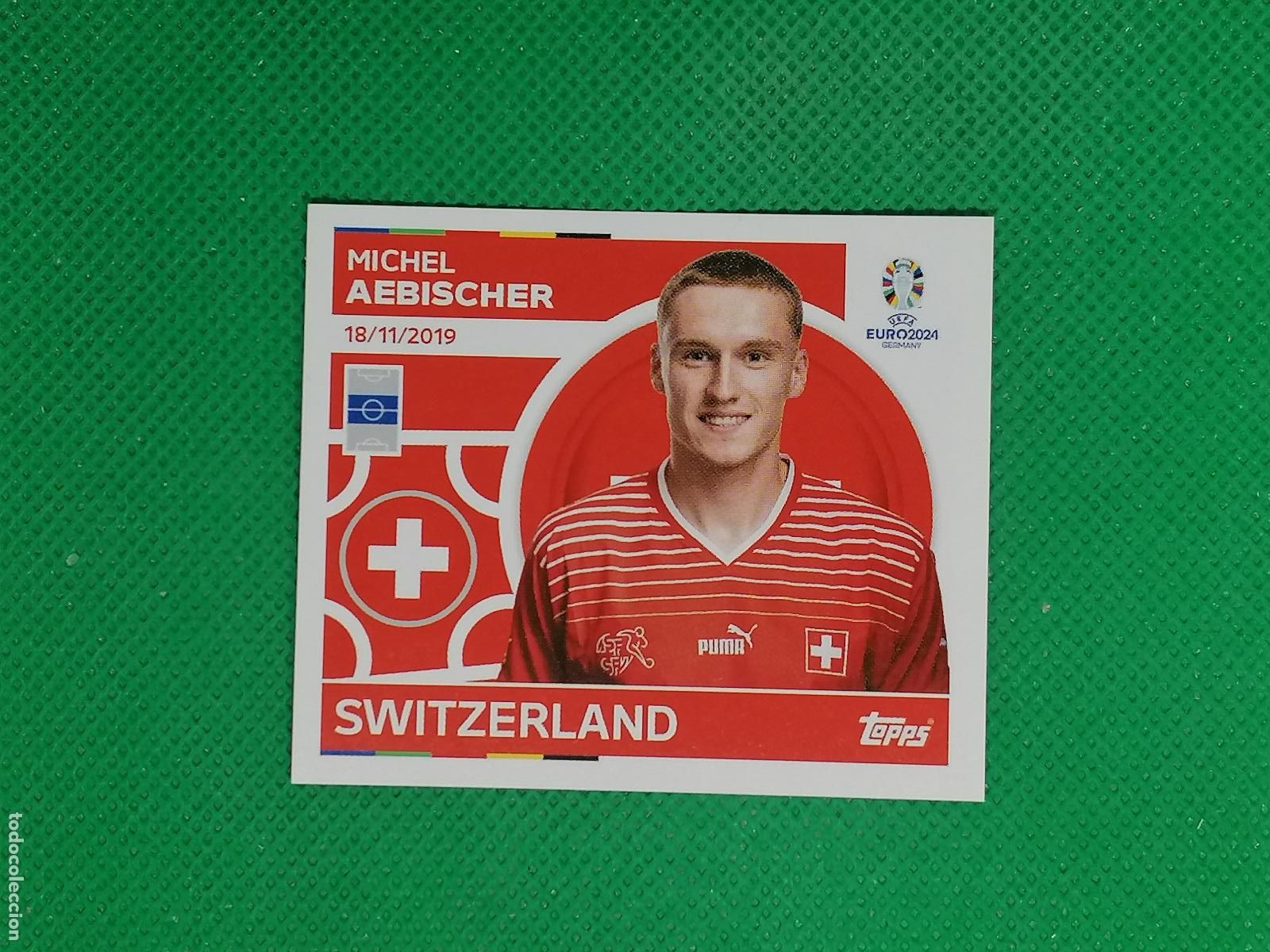 Cromos de F&uacute;tbol: SUI 11 SUI11 MICHEL AEBISCHER SUIZA ⚽ TOPPS EURO 2024 24 GERMANY STICKERS ⚽