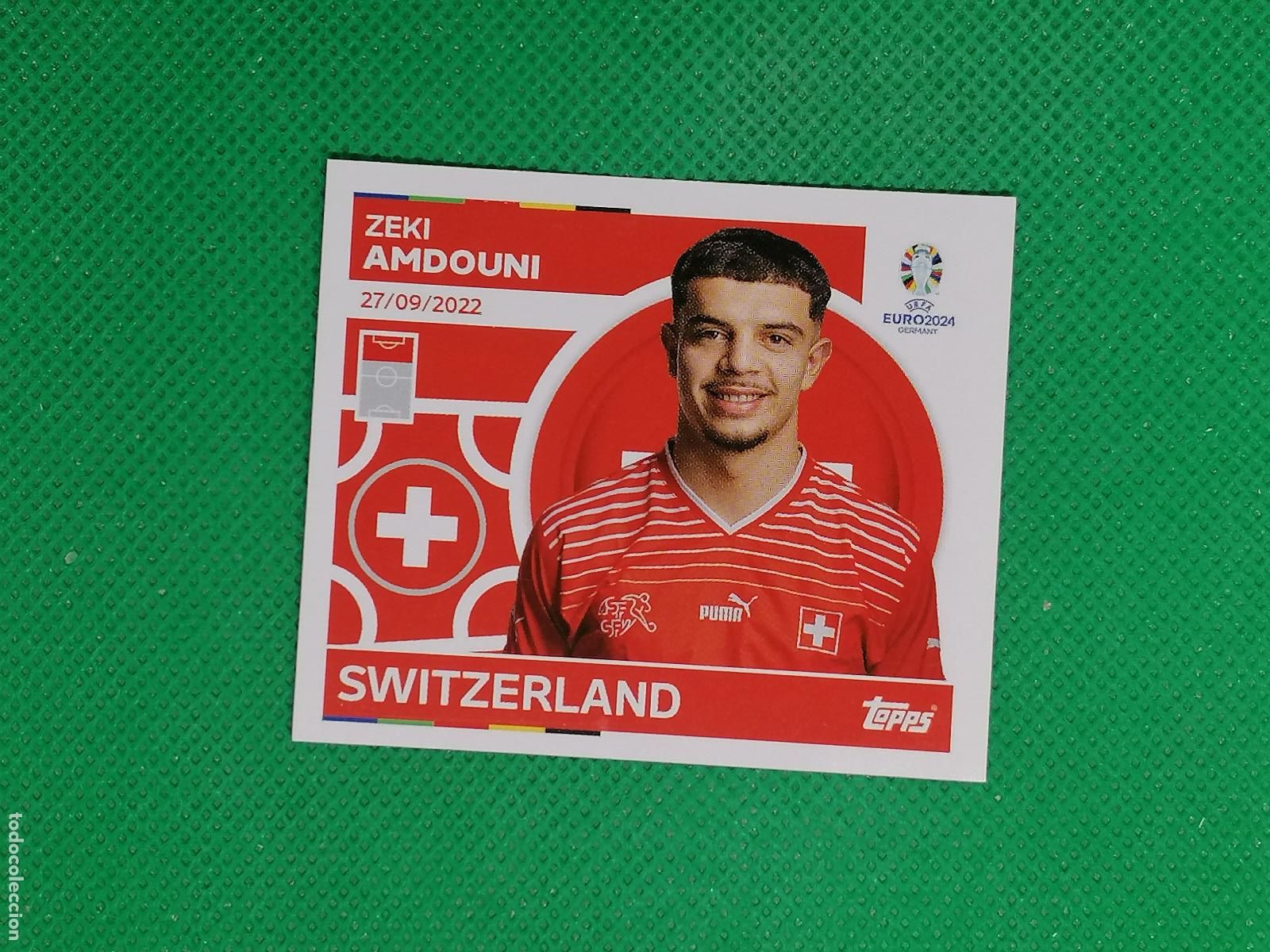 Cromos de F&uacute;tbol: SUI 19 SUI19 ZEKI AMDOUNI SUIZA ⚽ TOPPS EURO 2024 24 GERMANY STICKERS ⚽