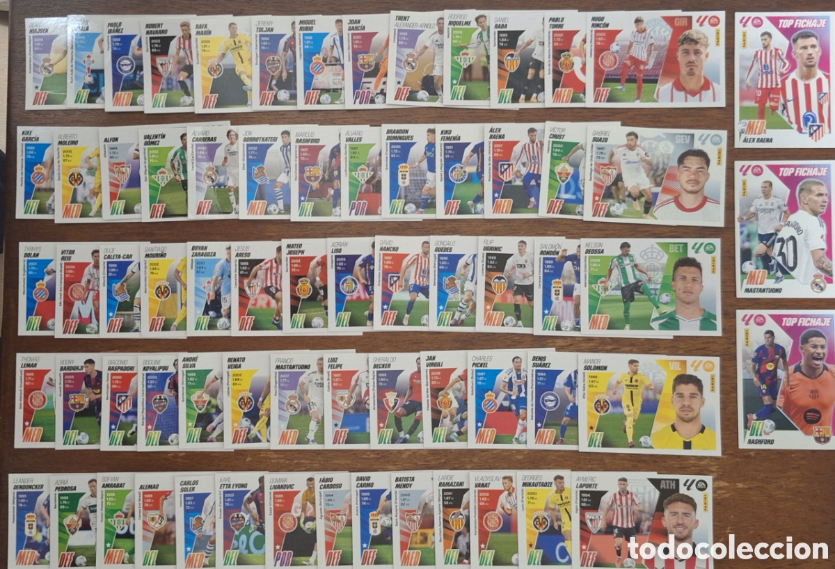 Cromos de F&uacute;tbol: Lote 69 cromos ULTIMOS FICHAJES COMPLETO - liga este 2025 2026