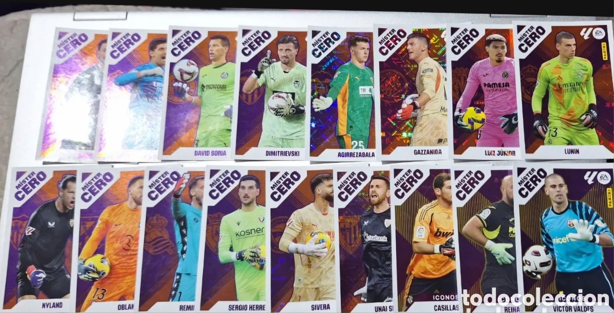 Cromos de F&uacute;tbol: Lote 17 cromos MISTER CERO COMPLETO - liga este 2025 2026
