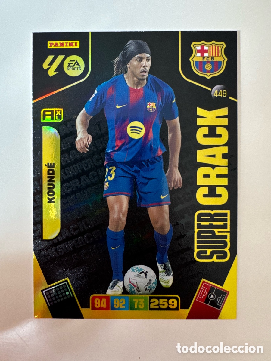 Cromos de F&uacute;tbol: PANINI ADRENALYN XL LIGA 2025-2026 25-26 &ndash; SUPERCRACK &ndash; Jules Kound&eacute; FC Barcelona N&ordm; 449