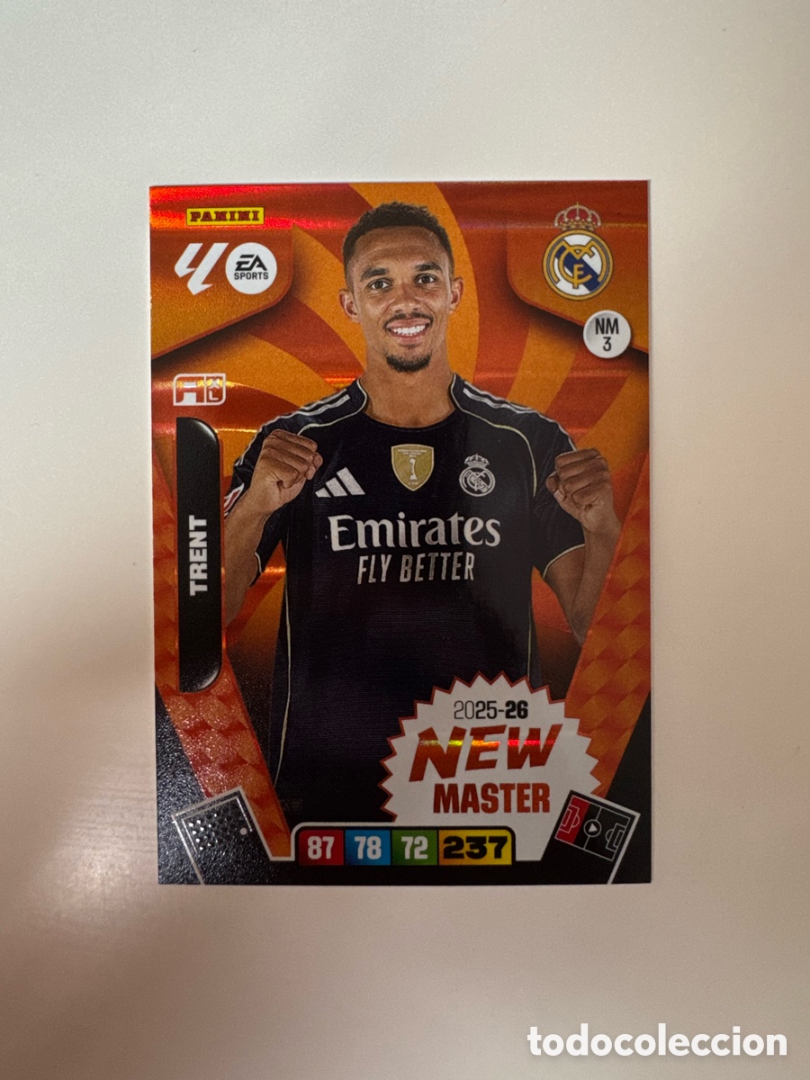 Cromos de F&uacute;tbol: PANINI ADRENALYN XL LIGA 2025-2026 25-26 &ndash; NEW MASTER &ndash; Trent Alexander-Arnold Real Madrid CF N&ordm; 3