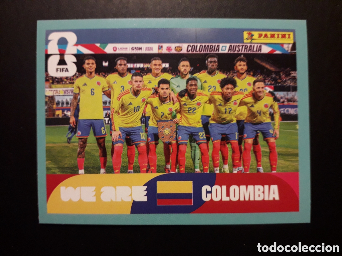 Cromos de F&uacute;tbol: EQUIPO COLOMBIA COL 13 MUNDIAL F&Uacute;TBOL 2026 FIFA WORLD CUP PANINI SIN PEGAR PEDIDO M&Iacute;NIMO 3&euro;