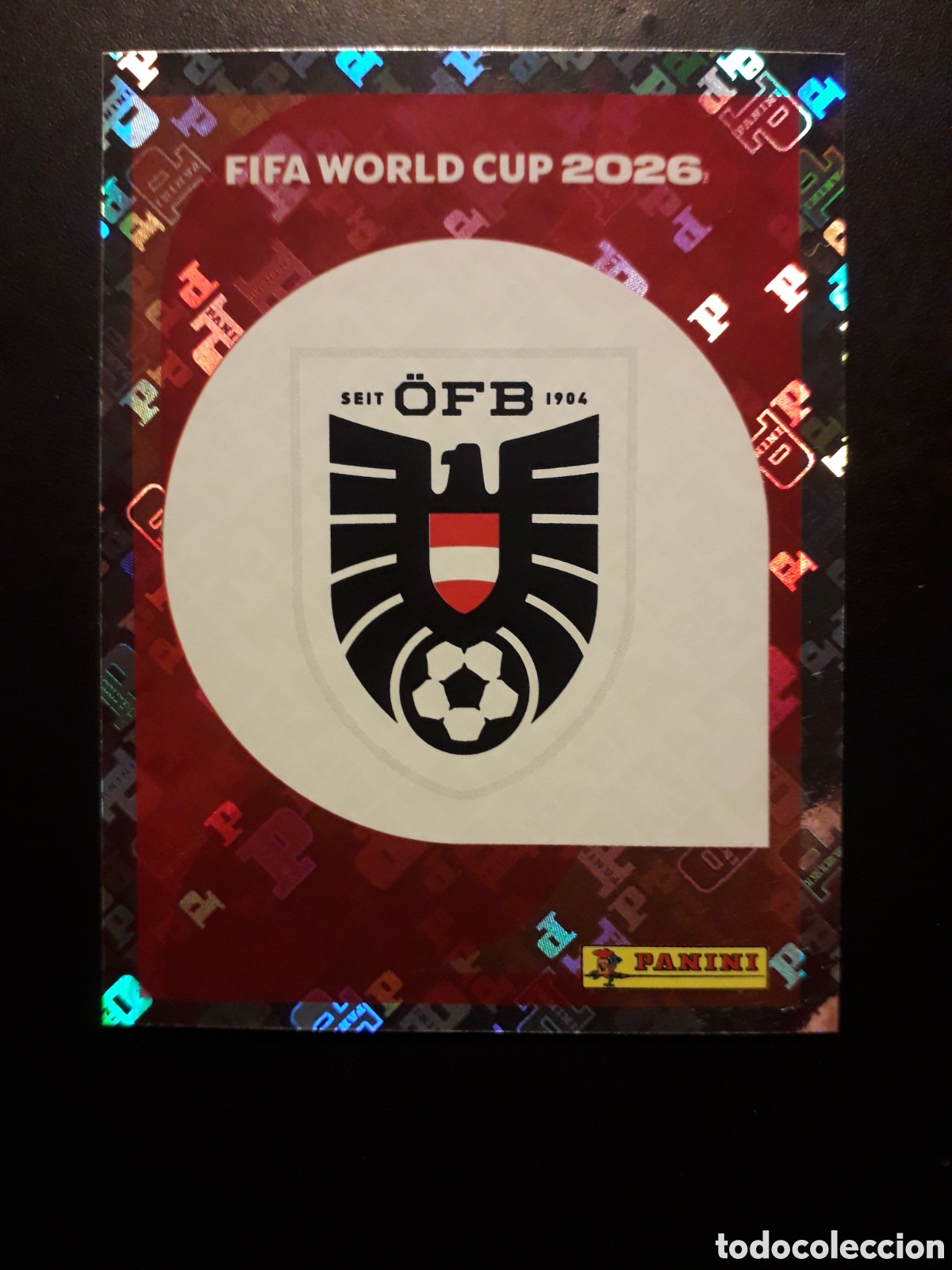 Cromos de F&uacute;tbol: ESCUDO AUSTRIA AUT 1 MUNDIAL F&Uacute;TBOL 2026 FIFA WORLD CUP PANINI SIN PEGAR PEDIDO M&Iacute;NIMO 3&euro;