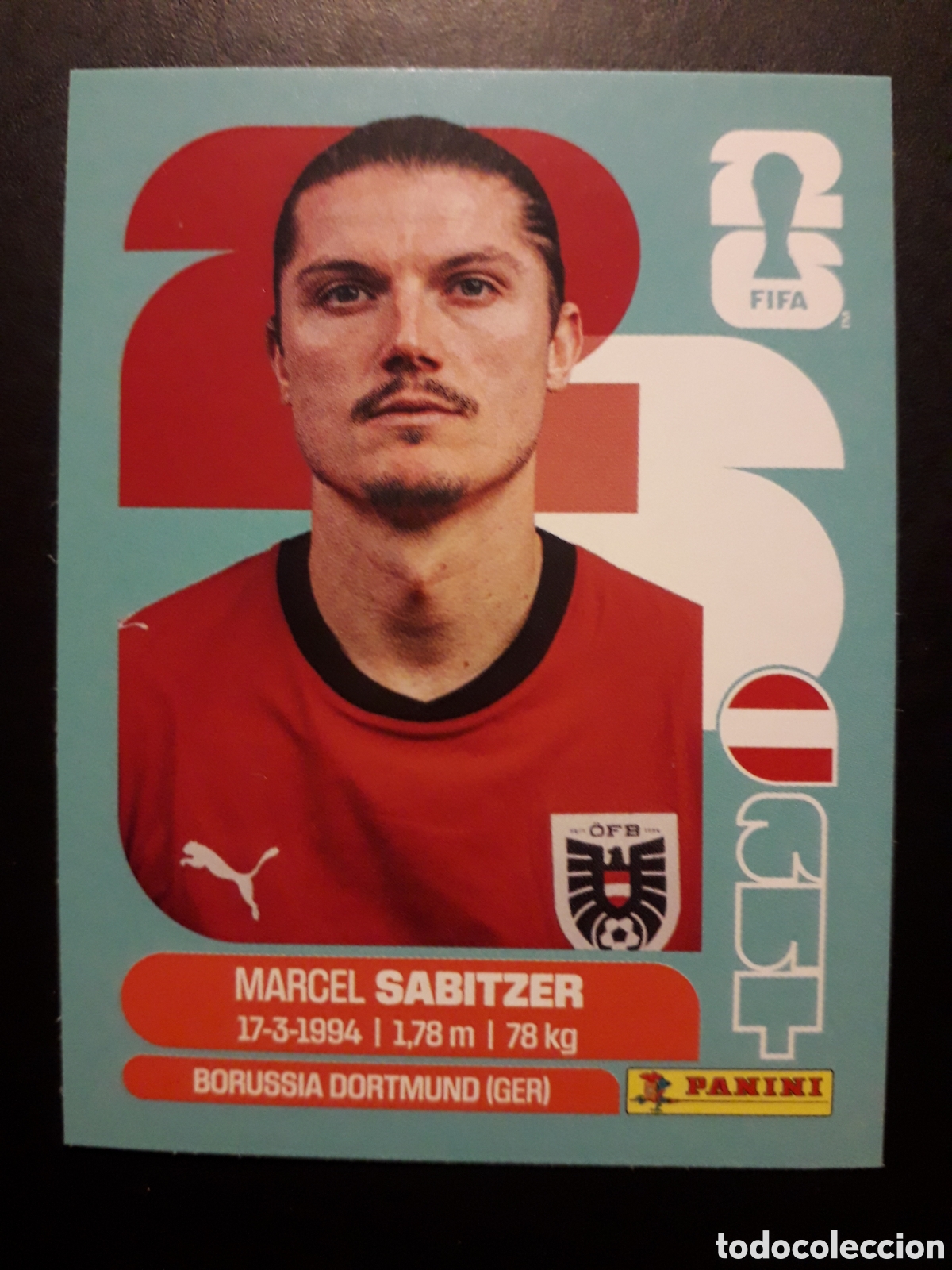 Cromos de F&uacute;tbol: SABITZER AUSTRIA AUT 11 MUNDIAL F&Uacute;TBOL 2026 FIFA WORLD CUP PANINI SIN PEGAR PEDIDO M&Iacute;NIMO 3&euro;