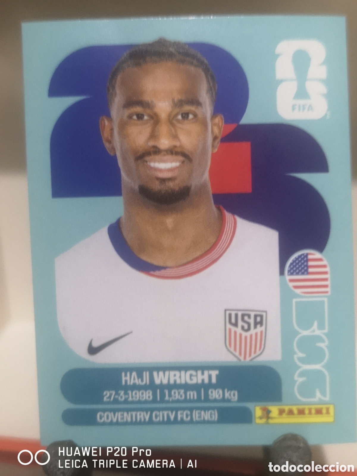 Cromos de F&uacute;tbol: FIFA WORLD CUP MUNDIAL 2026 HAJI WRIGHT- USA 19