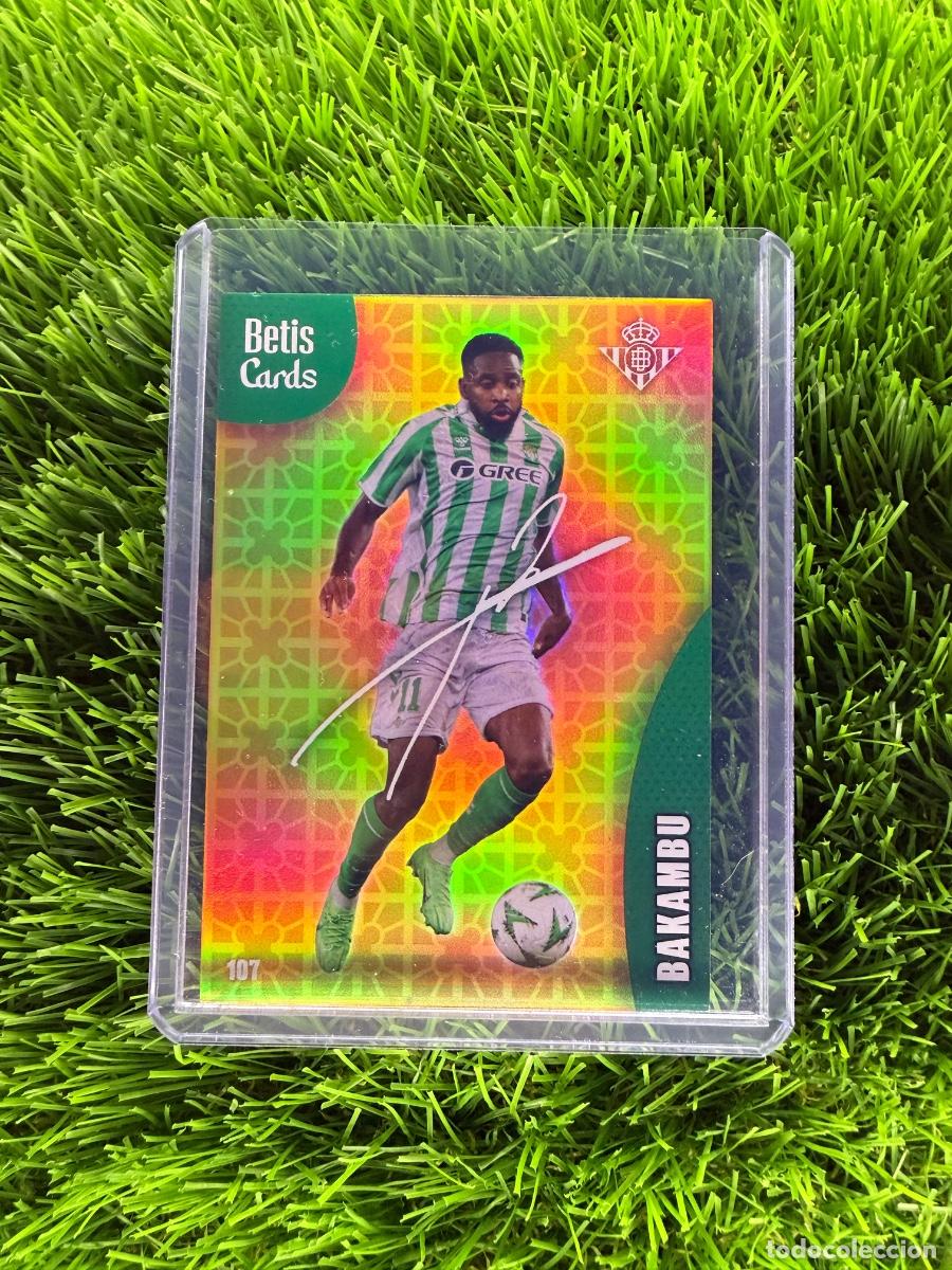 Cromos de F&uacute;tbol: N&ordm; 107 Bakambu Carta Oro Real Betis Holycards Betis Cards 2025
