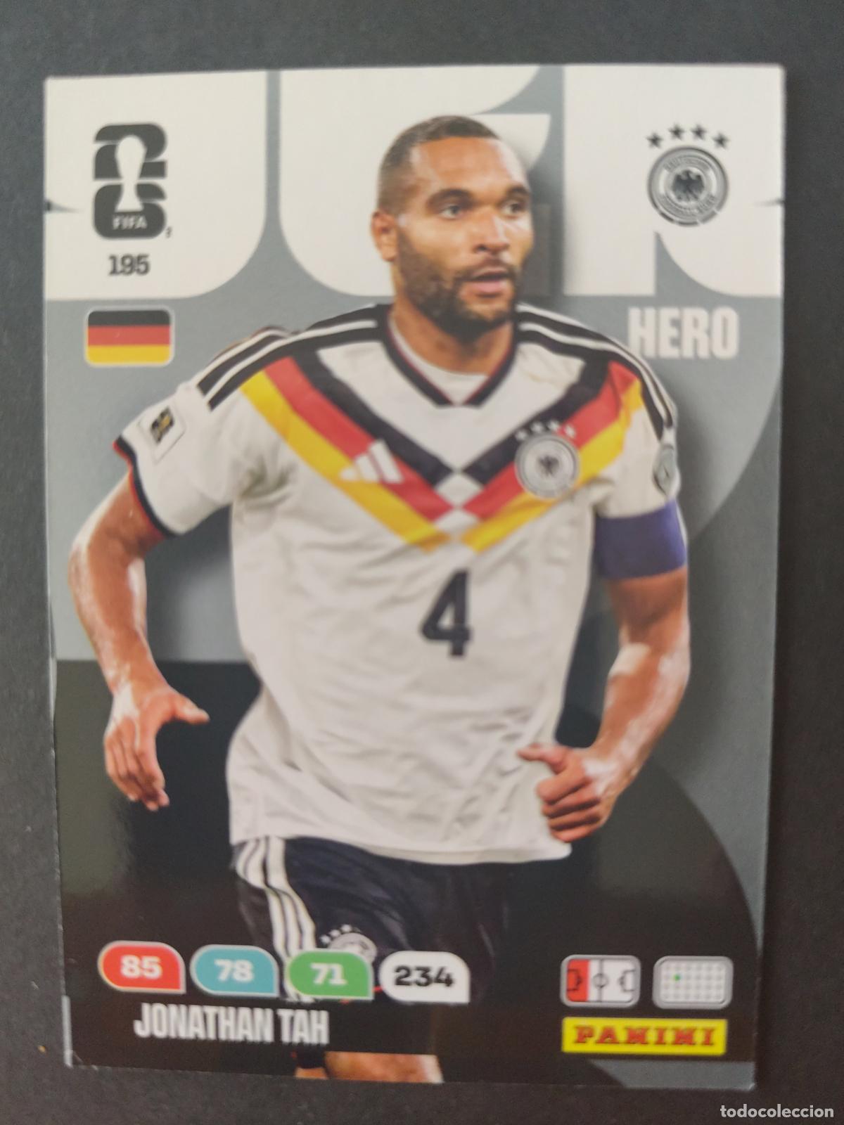 Cromos de F&uacute;tbol: 195 JONATHAN TAH ALEMANIA ADRENALYN MUNDIAL FIFA WORLD CUP 2026 PANINI