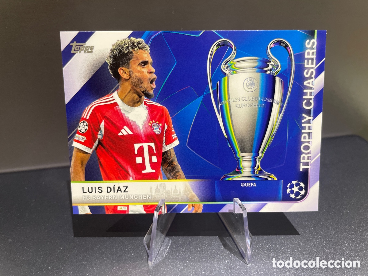 Cromos de F&uacute;tbol: Luis Diaz TC31 Trophy Chasers Topps UCL Flagship 2025-26 Bayern Munich