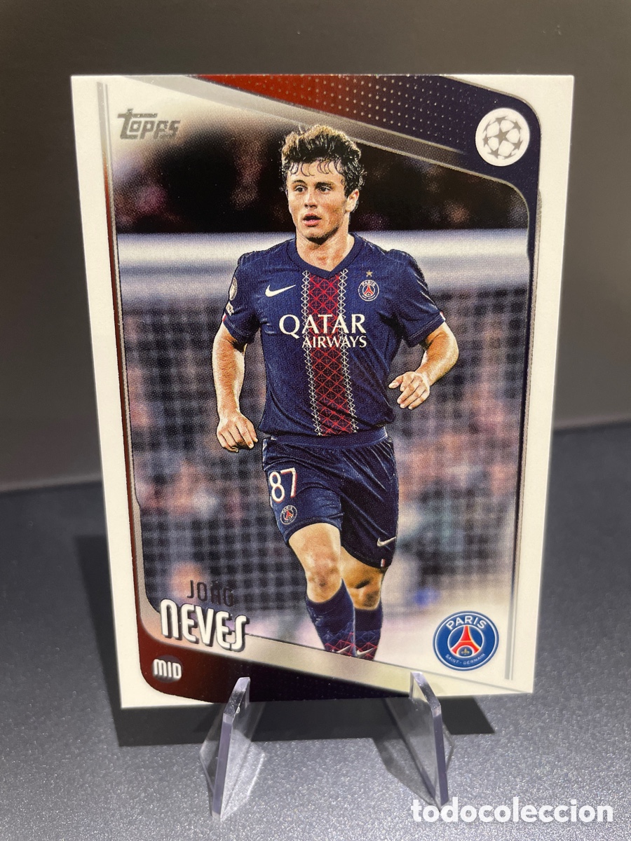 Cromos de F&uacute;tbol: Joao Neves 14 Topps UCL Flagship 2025-26 PSG