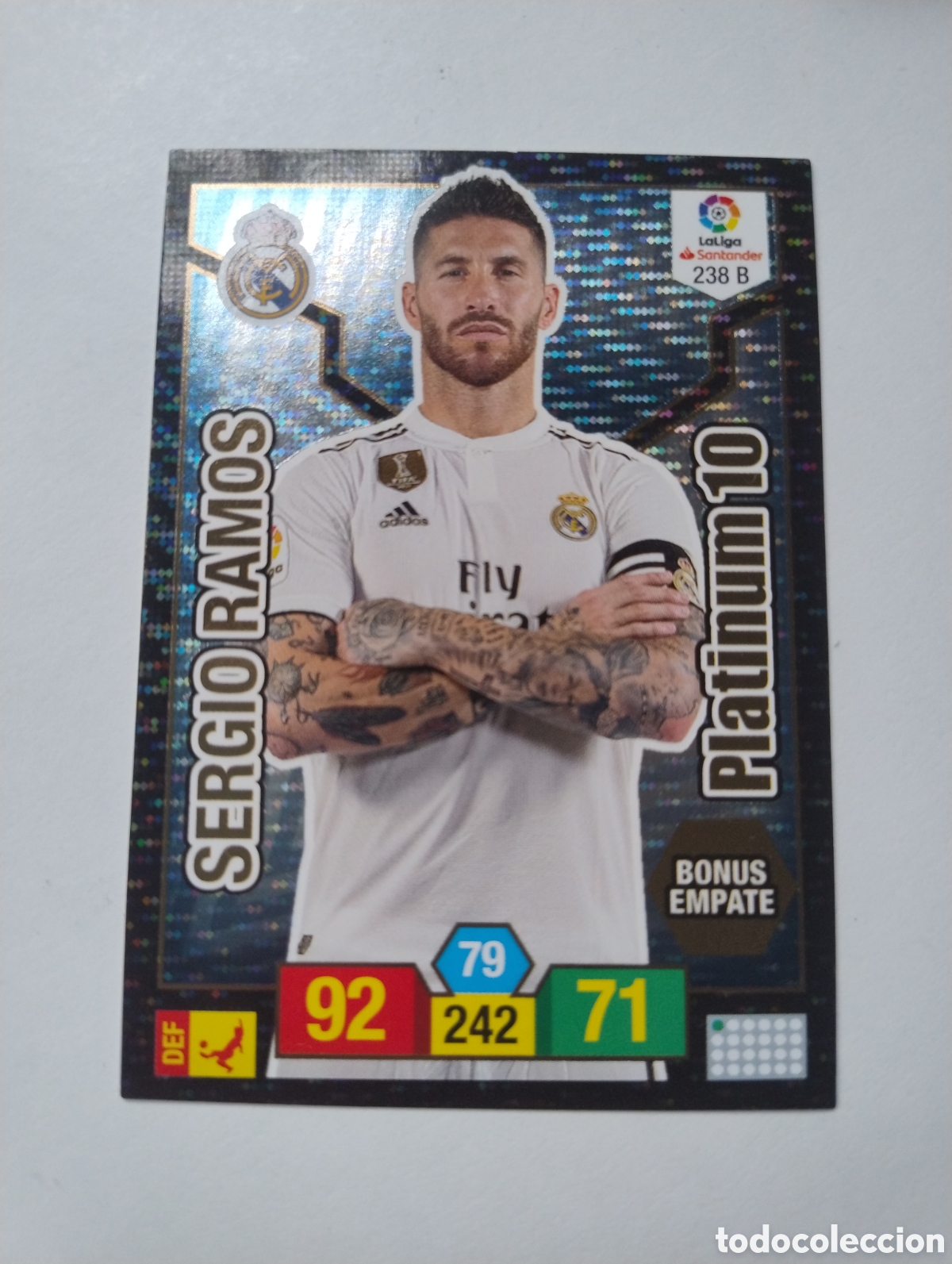 Cromos de F&uacute;tbol: 238 B - Sergio Ramos - Real Madrid - Adrenalyn XL Liga 2018 - 2019 Platinum 10