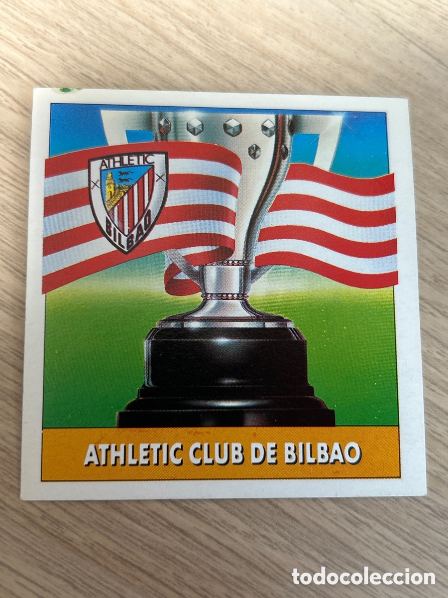 Cromos de F&uacute;tbol: ESCUDO Y BANDERA ATHLETIC DE BILBAO LIGA ESTE 1992 1993 92 93 NUNCA PEGADO SIN PEGAR