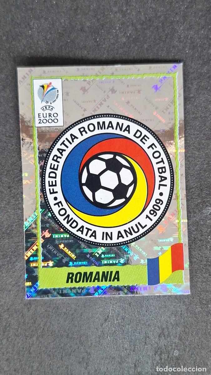 Cromos de F&uacute;tbol: L1 ESCUDO SELECCION RUMANIA 26 PANINI EUROCOPA 2000 NUNCA PEGADO SIN PEGAR