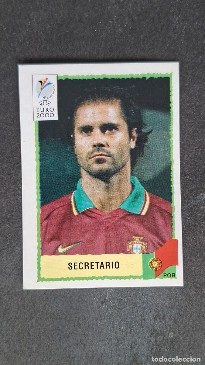 Cromos de F&uacute;tbol: L1 SECRETARIO SELECCION PORTUGAL 58 PANINI EUROCOPA 2000 NUNCA PEGADO SIN PEGAR