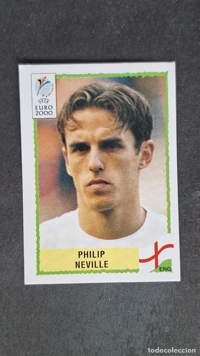 Cromos de F&uacute;tbol: L1 PHILIP NEVILLE SELECCION INGLATERRA 82 PANINI EUROCOPA 2000 NUNCA PEGADO SIN PEGAR