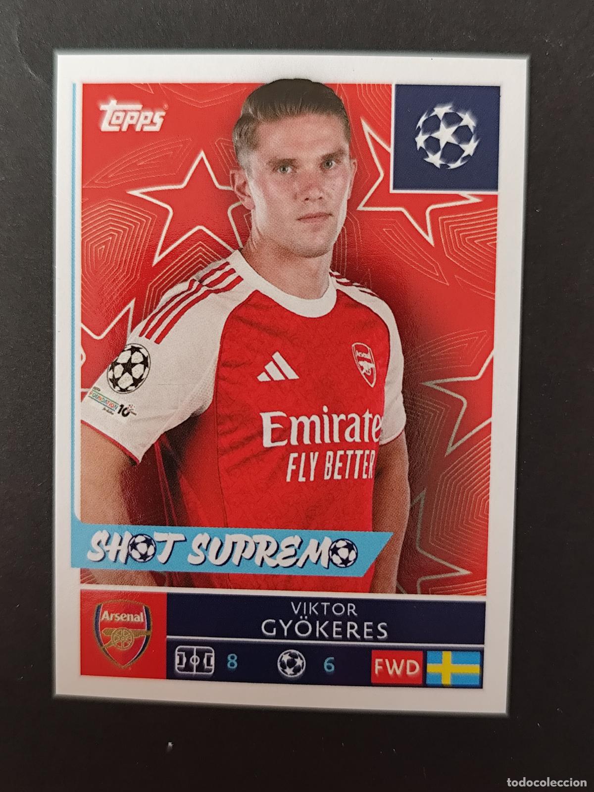 Cromos de F&uacute;tbol: 67 VICTOR GYOKERES ARSENAL STICKER CHAMPIONS LEAGUE 2025 2026 25 26 TOPPS