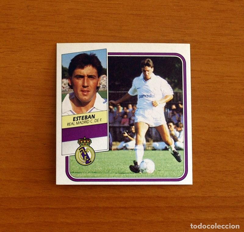 Cromos de F&uacute;tbol: Real Madrid - Esteban - Ediciones Este Liga 1989-1990, 89-90 - Nunca pegado
