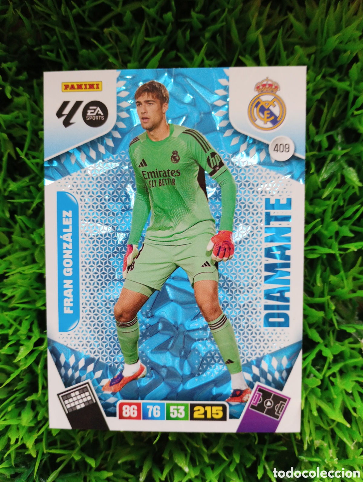 Cromos de F&uacute;tbol: Fran Gonzalez Real Madrid DIAMANTE Adrenalyn 25-26 # 409
