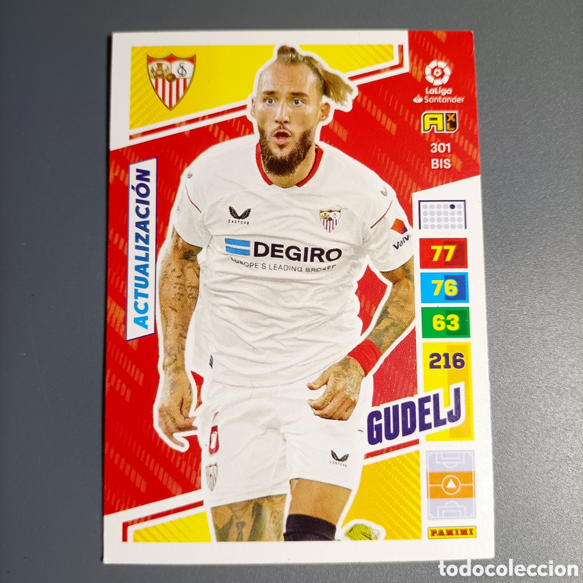 Cromos de F&uacute;tbol: ADRENALYN. LIGA 2022-2023 (SEVILLA) №301 BIS. GUDELJ / ACTUALIZACI&Oacute;N