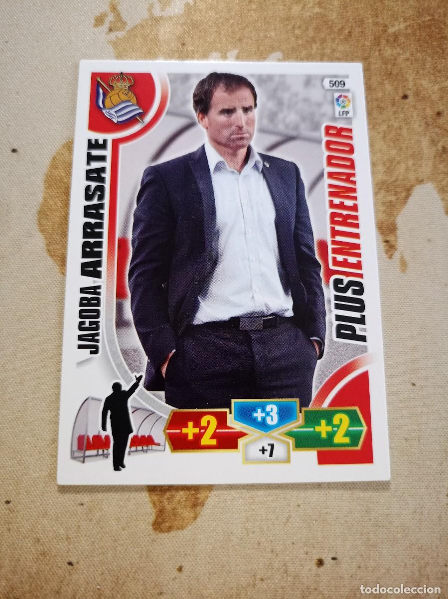 Cromos de F&uacute;tbol: PLUS Entrenador 509 JAGOBA ARRASATE Adrenalyn 2013-14