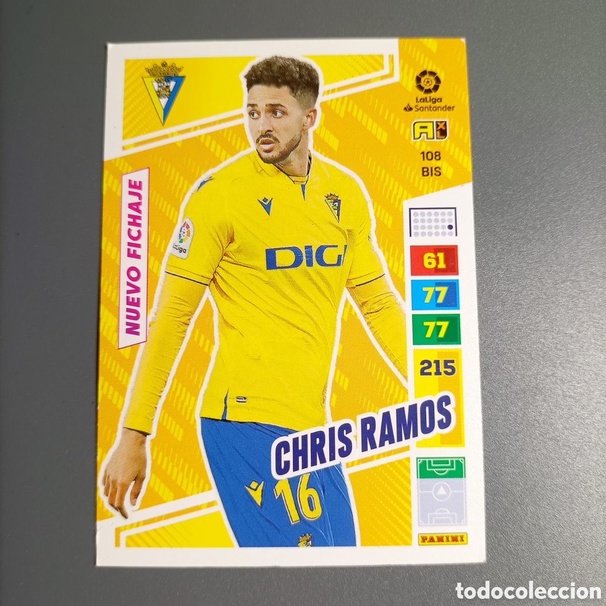 Cromos de F&uacute;tbol: ADRENALYN. LIGA 2022-2023 (CADIZ) №108 BIS. CHRIS RAMOS / Nuevo fichaje