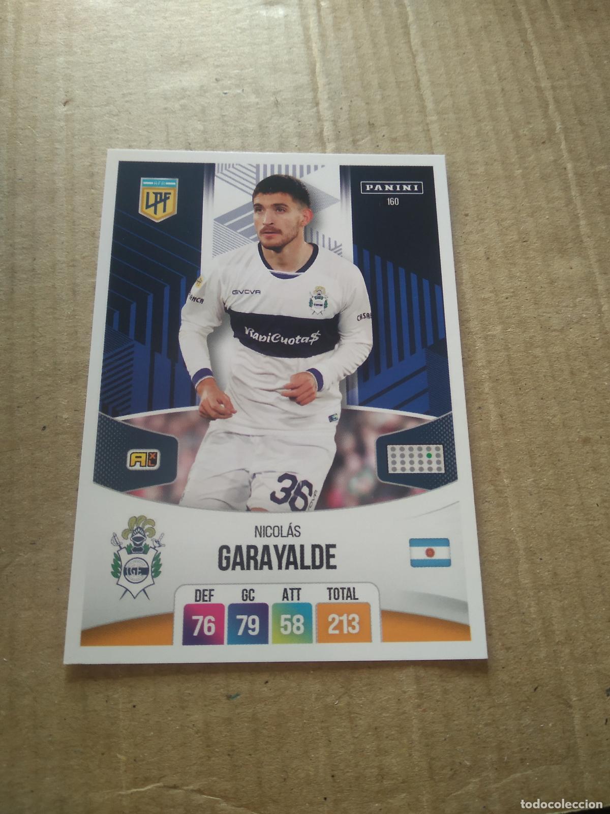 Cromos de F&uacute;tbol: 160 NICOLAS GARAYALDE GIMNASIA CROMO FUTBOL ARGENTINO PANINI LIGA ARGENTINA 2024 ADRENALYN