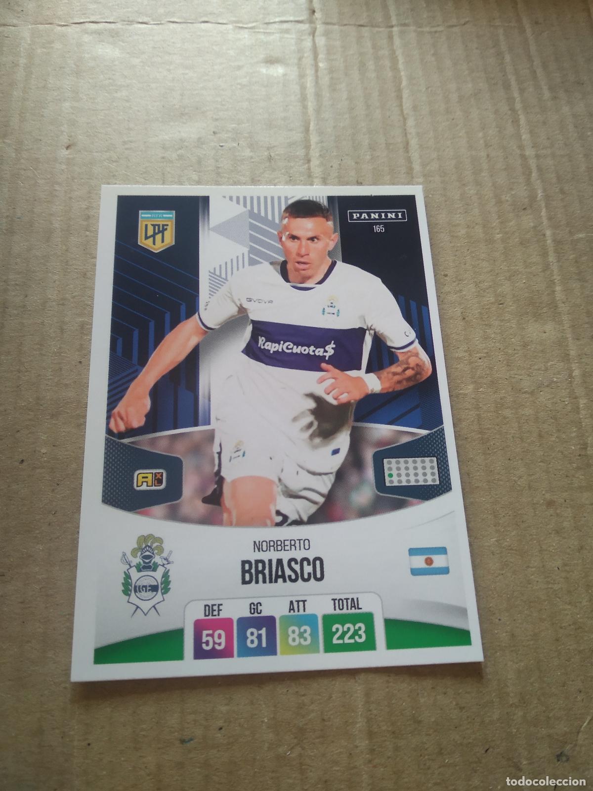 Cromos de F&uacute;tbol: 165 NORBERTO BRIASCO GIMNASIA CROMO FUTBOL ARGENTINO PANINI LIGA ARGENTINA 2024 ADRENALYN