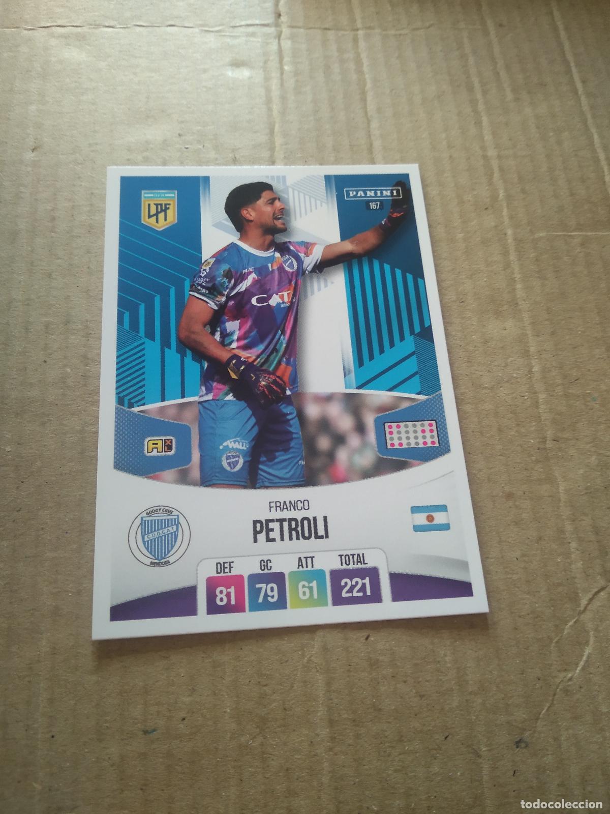 Cromos de F&uacute;tbol: 167 FRANCO PETROLI GODOY CRUZ CROMO FUTBOL ARGENTINO PANINI LIGA ARGENTINA 2024 ADRENALYN