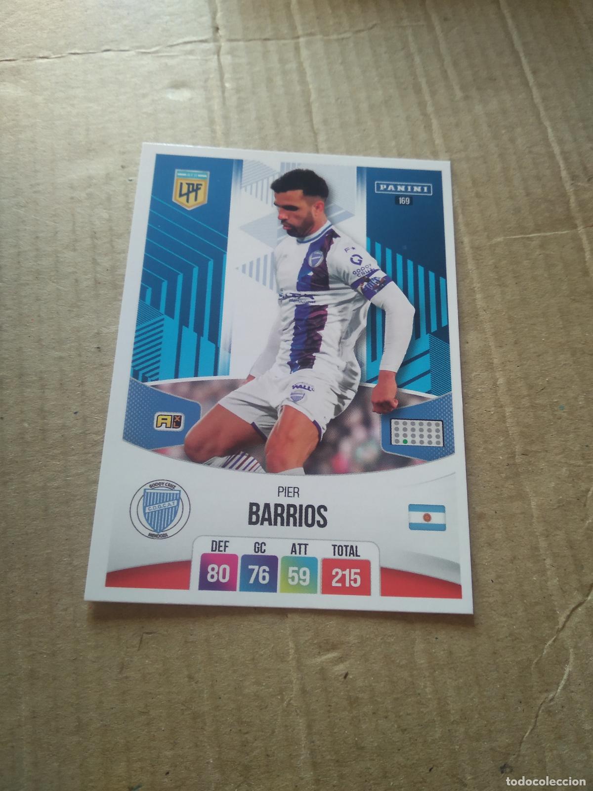 Cromos de Futebol: 169 PIER BARRIOS GODOY CRUZ CROMO FUTBOL ARGENTINO PANINI LIGA ARGENTINA 2024 ADRENALYN
