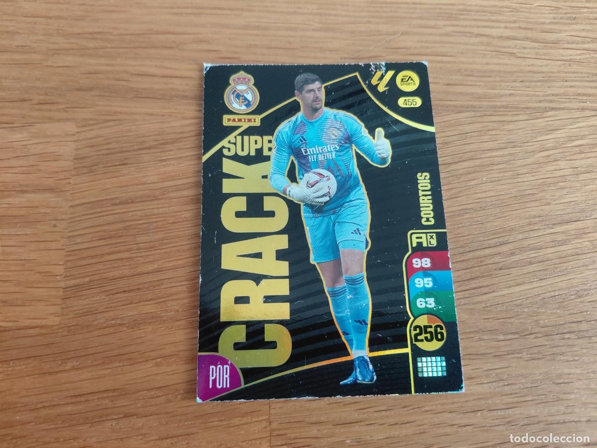 Cromos de F&uacute;tbol: Courtois -- n&deg; 455 -- Real Madrid -- 24/25 -- Super Crack -- Adrenalyn -- Panini