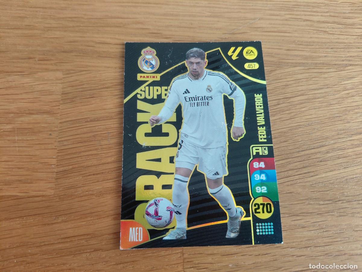 Cromos de Futebol: Valverde -- n&deg; 457 -- Real Madrid -- 24/25 -- Super Crack -- Adrenalyn -- Panini