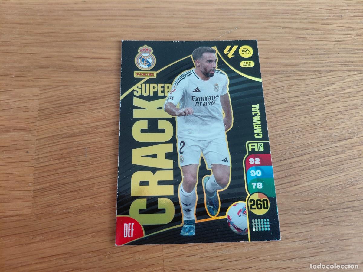 Cromos de F&uacute;tbol: Carvajal -- n&deg; 456 -- Real Madrid -- 24/25 -- Super Crack -- Adrenalyn -- Panini