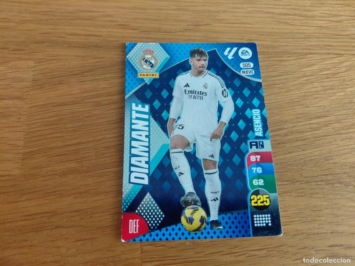 Cromos de F&uacute;tbol: Asencio -- n&deg; 505 nuevo -- Real Madrid -- 24/25 -- Diamante -- Adrenalyn -- Panini