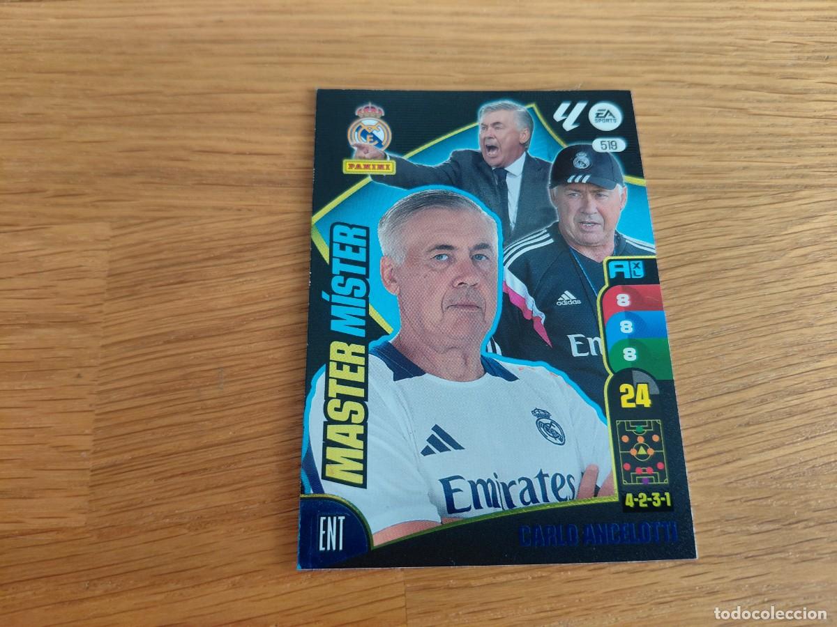 Fu&szlig;ball-Sticker: Ancelotti -- n&deg; 519 -- Real Madrid -- 24/25 -- Master M&iacute;ster -- Adrenalyn -- Panini