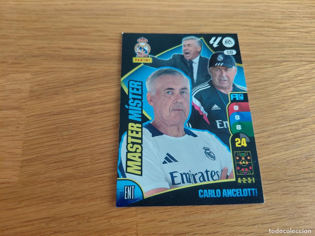Fu&szlig;ball-Sticker: Ancelotti -- n&deg; 519 -- Real Madrid -- 24/25 -- Master M&iacute;ster -- Adrenalyn -- Panini