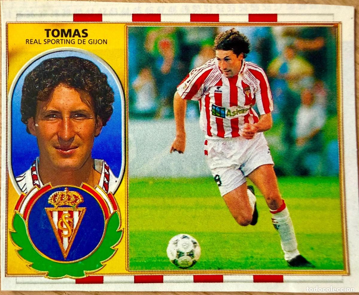 Football Stickers: TOMAS SPORTING GIJON 96 97 1996 1997 LIGA EDICIONES ESTE RECORTADO STICKER