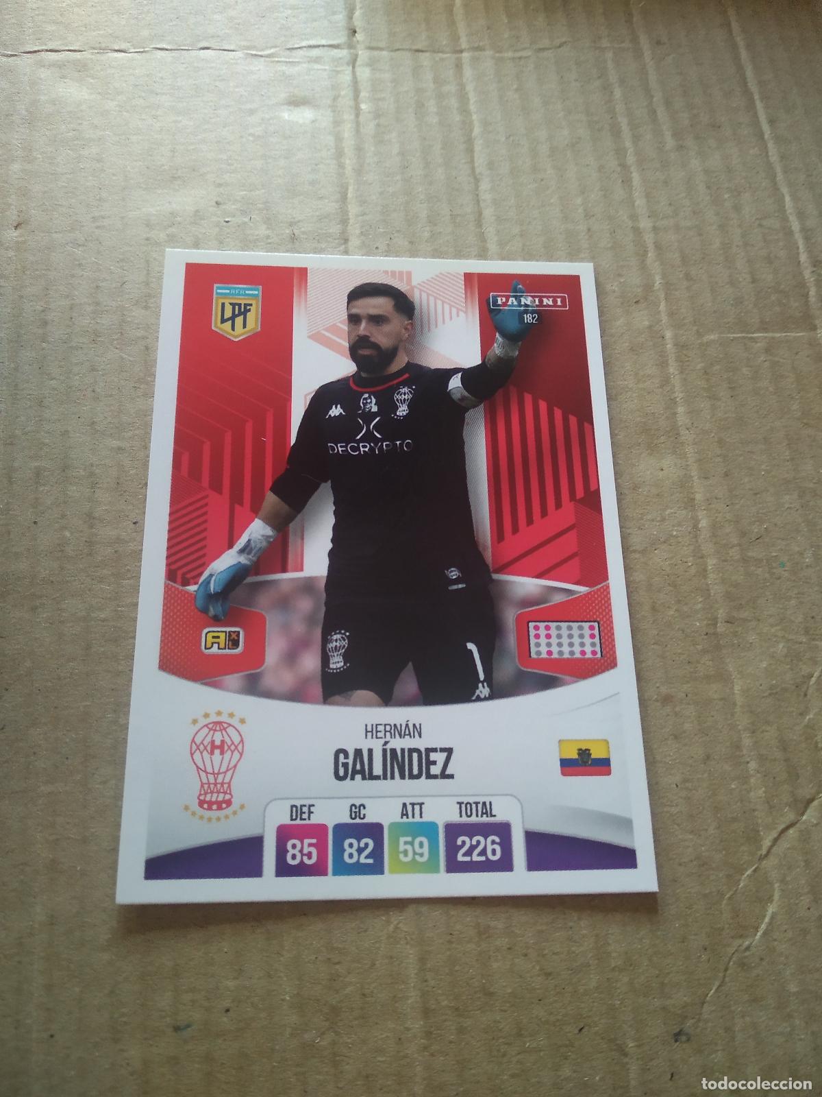 Football Stickers: 182 HERNAN GALINDEZ HURACAN CROMO FUTBOL ARGENTINO PANINI LIGA ARGENTINA 2024 ADRENALYN