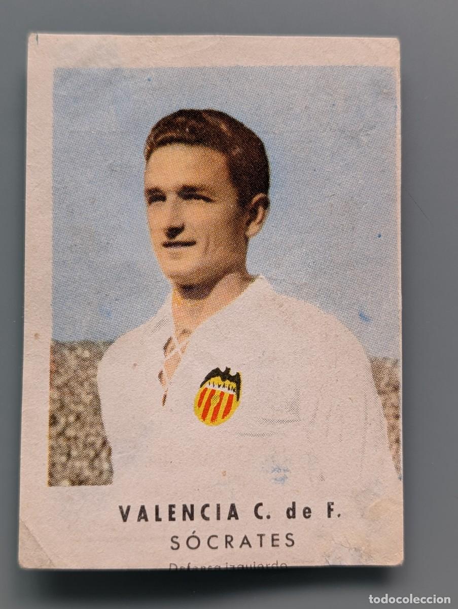 Football Stickers: MUY DIFICI CROMO VERY RARE CARD SOCRATES VALENCIA CF CHOCOLATES GRANELL LIGA 1956/57 FOOTBALL FUTBOL