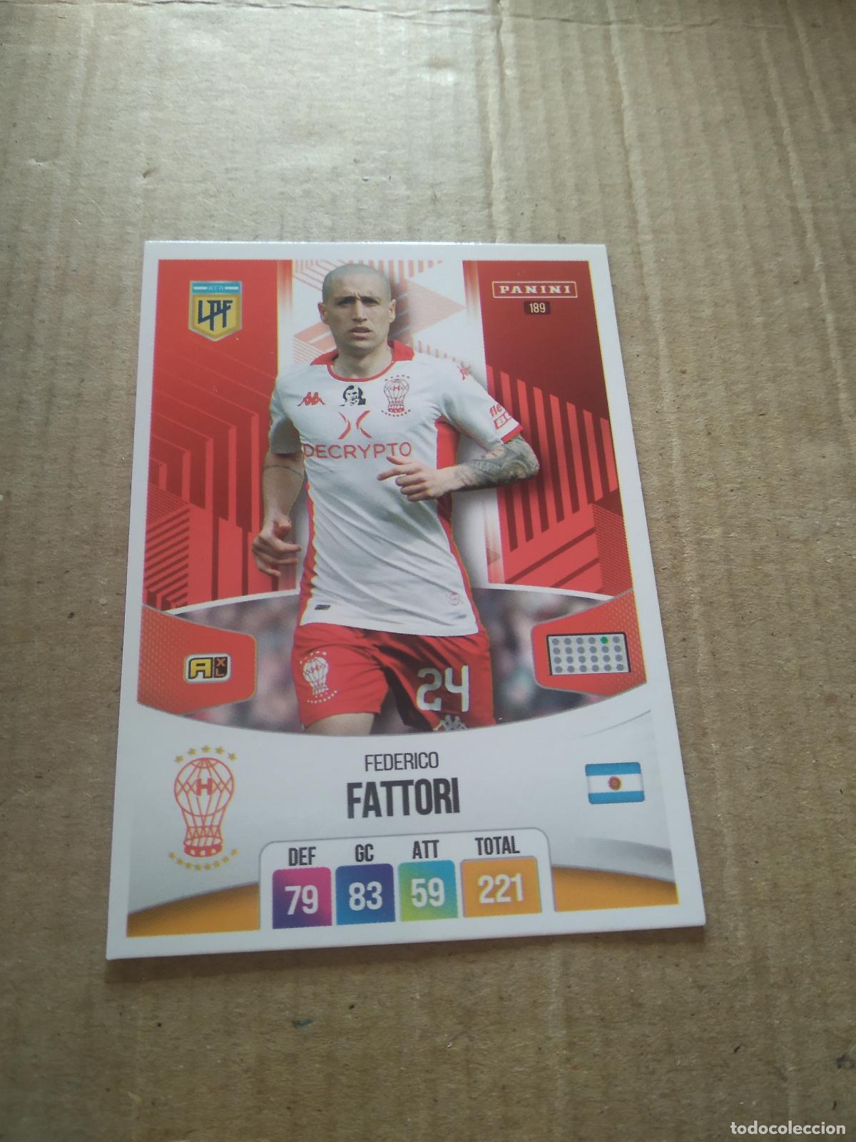 Football Stickers: 189 FEDERICO FATTORI HURACAN CROMO FUTBOL ARGENTINO PANINI LIGA ARGENTINA 2024 ADRENALYN