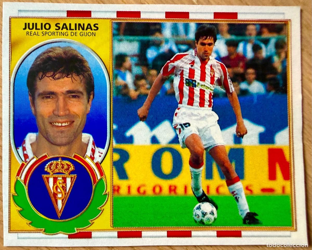Football Stickers: JULIO SALINAS SPORTING GIJON 96 97 1996 1997 LIGA EDICIONES ESTE RECORTADO STICKER