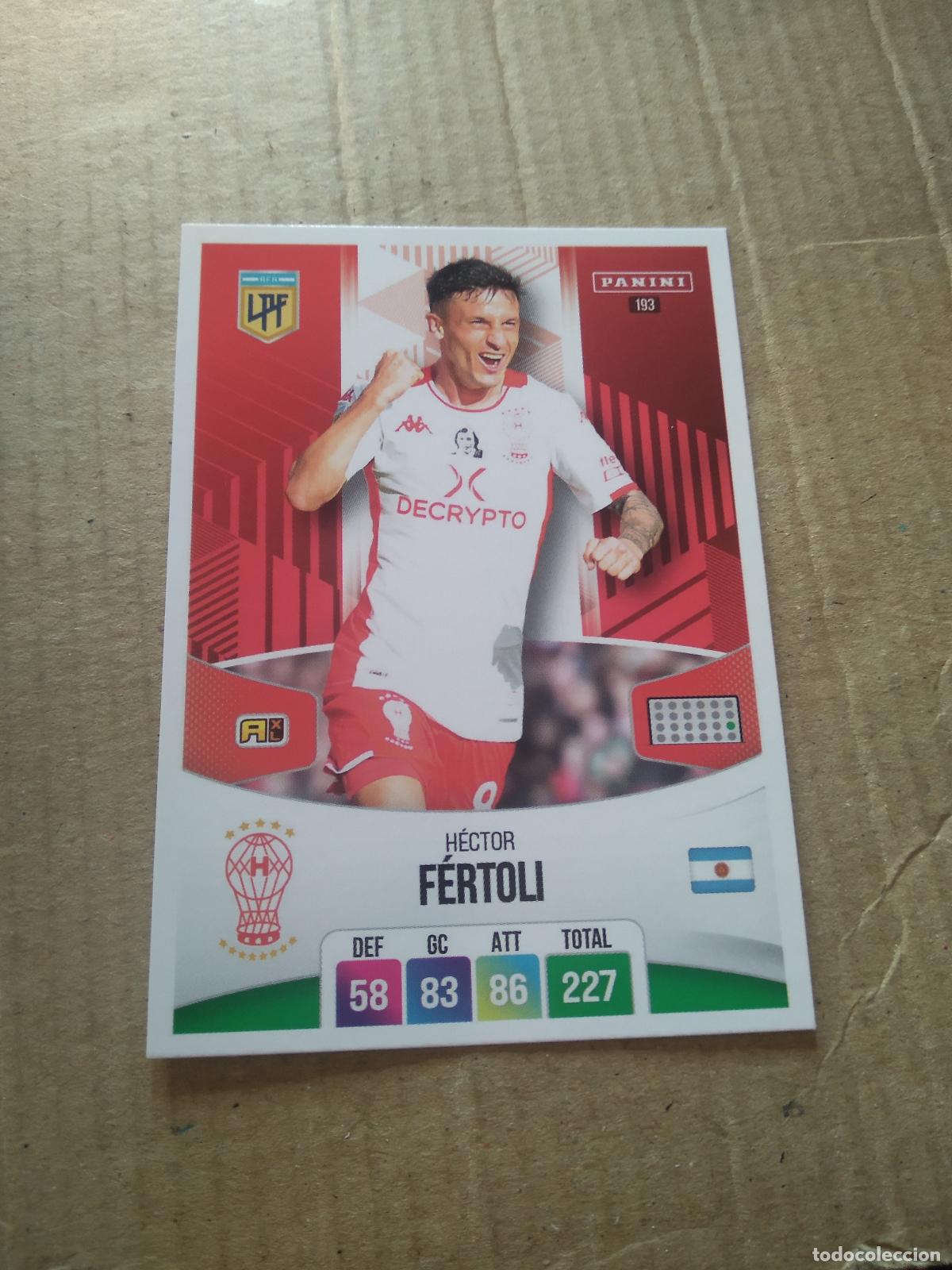 Football Stickers: 193 HECTOR FERTOLI HURACAN CROMO FUTBOL ARGENTINO PANINI LIGA ARGENTINA 2024 ADRENALYN