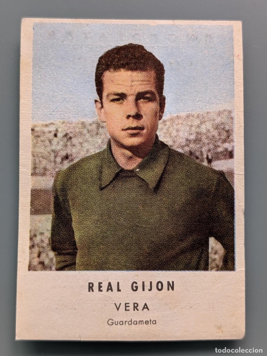 Cromos de F&uacute;tbol: DIFICI CROMO VERY RARE CARD VERA REAL GIJON CHOCOLATES GRANELL LIGA 1956/57 FUTBOL SPORTING ASTURIAS