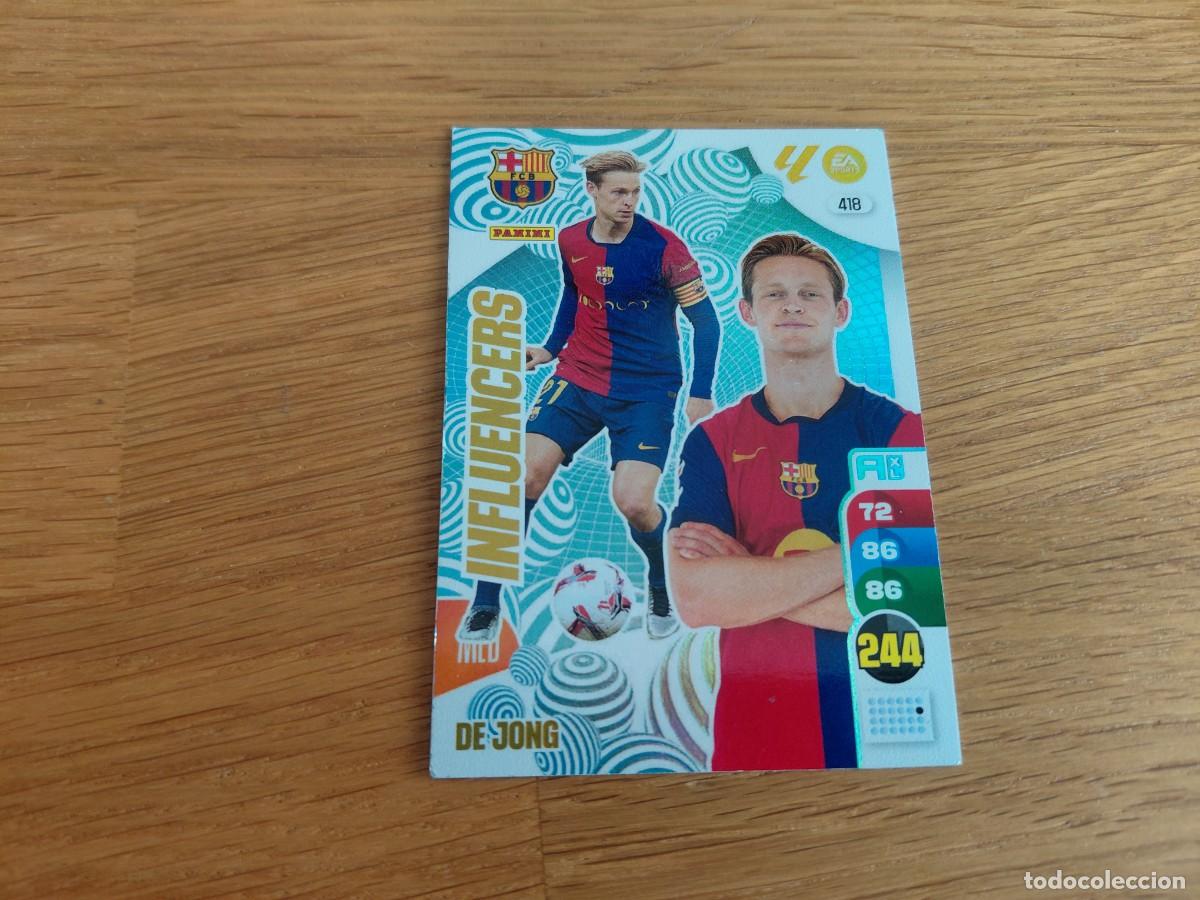 Football Stickers: De Jong -- n&deg; 418 -- Barcelona -- 24/25 -- Influencers -- Adrenalyn -- Panini