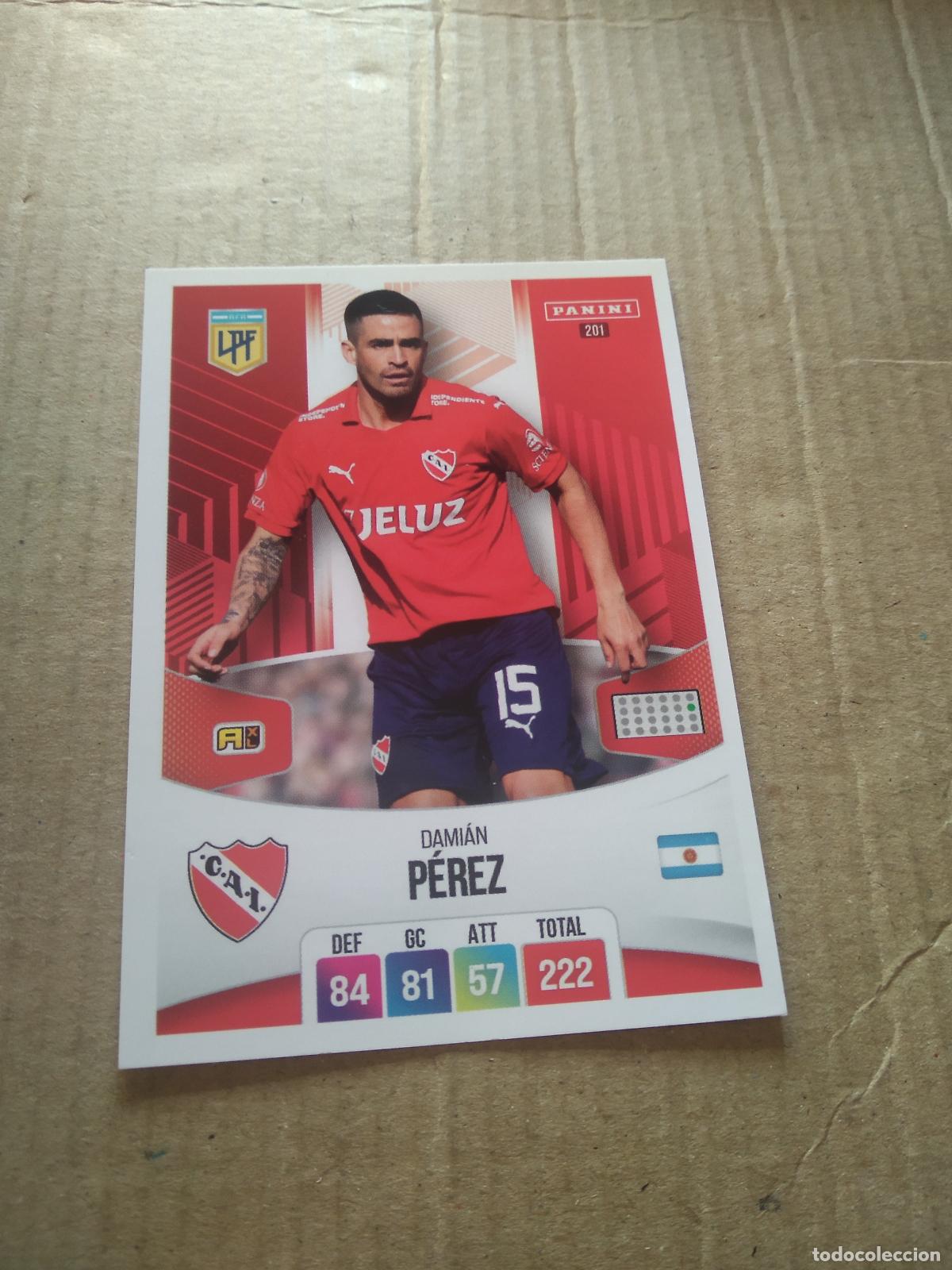 Cromos de F&uacute;tbol: 201 DAMIAN PEREZ INDEPENDIENTE CROMO FUTBOL ARGENTINO PANINI LIGA ARGENTINA 2024 ADRENALYN