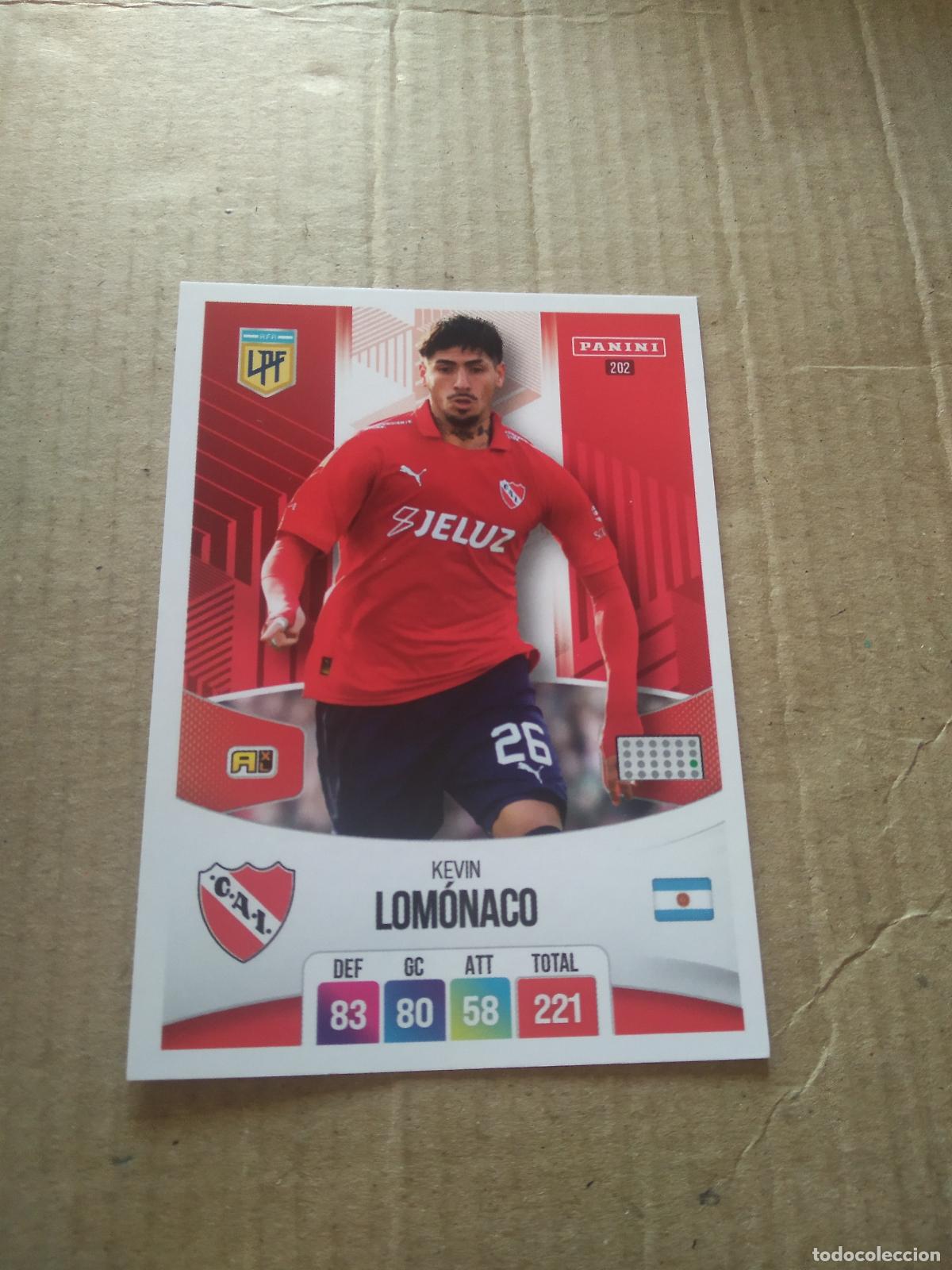 Cromos de F&uacute;tbol: 202 KEVIN LOMONACO INDEPENDIENTE CROMO FUTBOL ARGENTINO PANINI LIGA ARGENTINA 2024 ADRENALYN