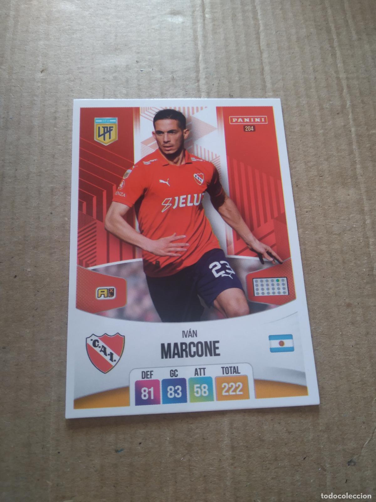 Cromos de F&uacute;tbol: 204 IVAN MARCONE INDEPENDIENTE CROMO FUTBOL ARGENTINO PANINI LIGA ARGENTINA 2024 ADRENALYN