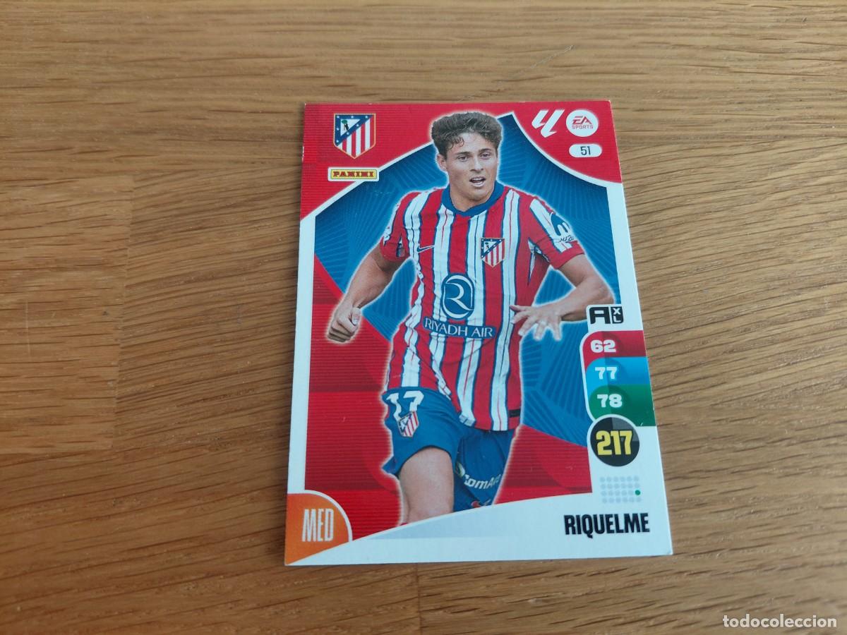 Cromos de F&uacute;tbol: Riquelme -- n&deg; 51 -- Atl&eacute;tico Madrid -- 24/25 -- Adrenalyn -- Panini